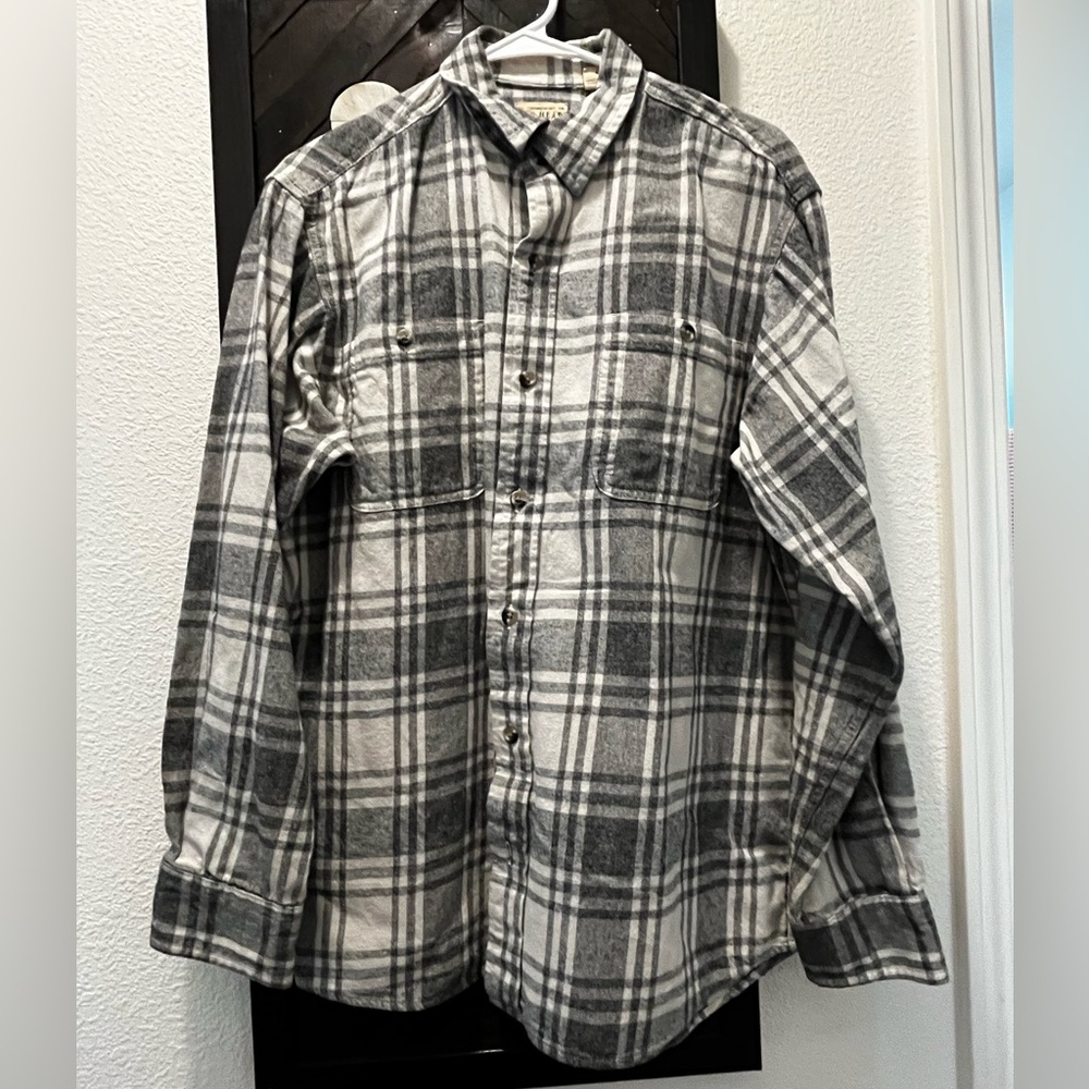 RedHead Gray and White Plaid Button-Down Shirt